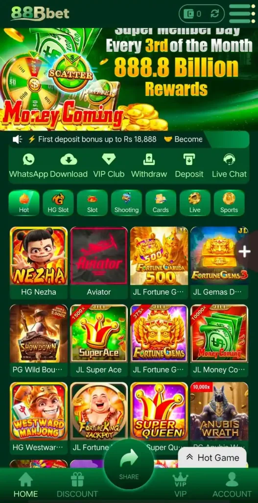 88BBET Game Dashbroad